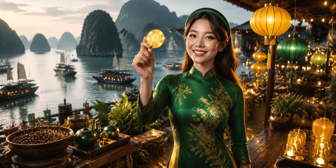 Người dùng nạp tiền cá cược qua ví điện tử tại cửa hàng cạnh vịnh Hạ Long